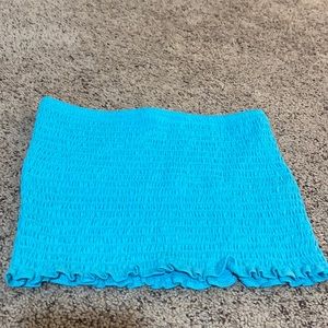 tube top; blue; from express; very very cute; just not by style anymore
